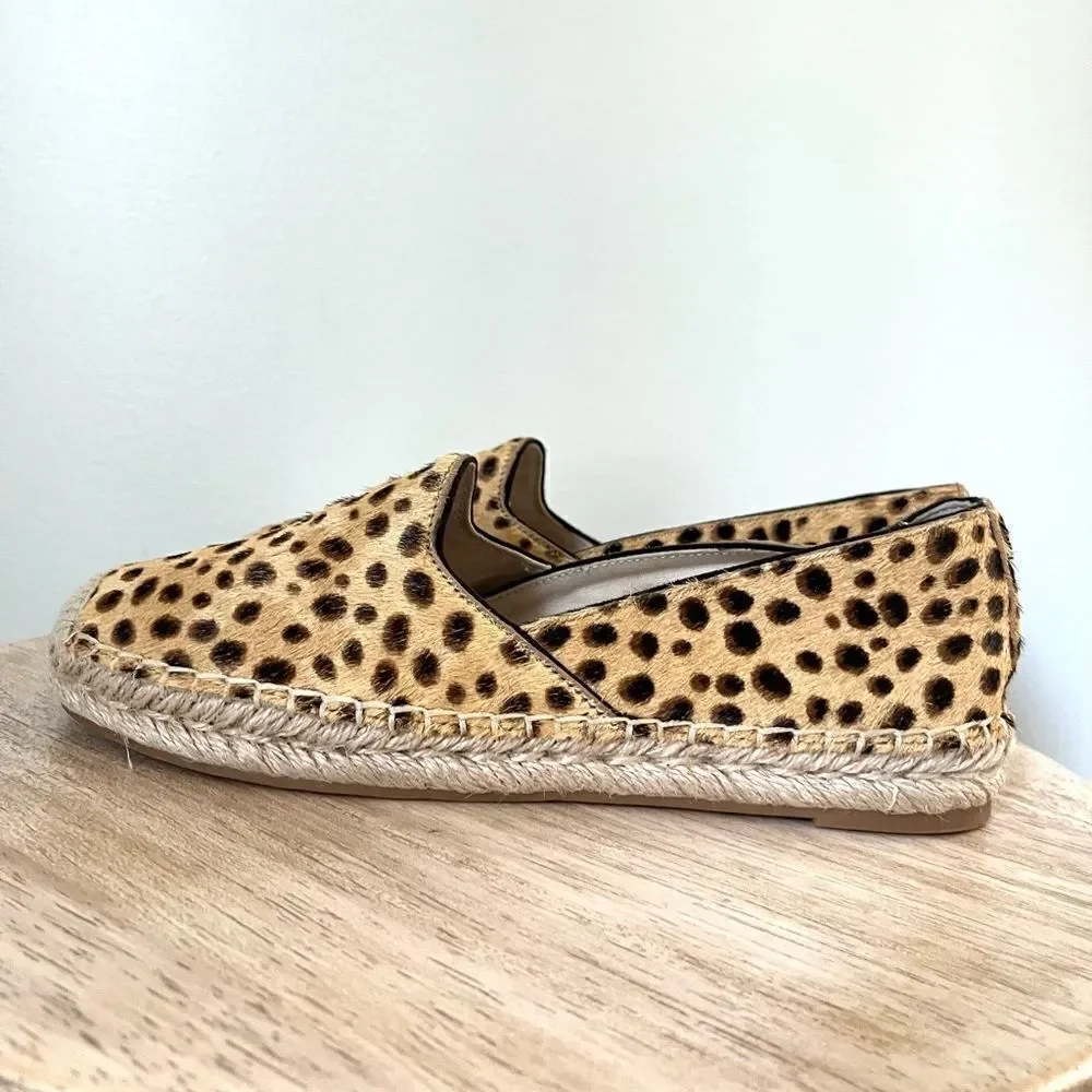 Sam‎ Edelman Kesia Espadrilles in Leopard with Jute Soles Size 6 NWOB